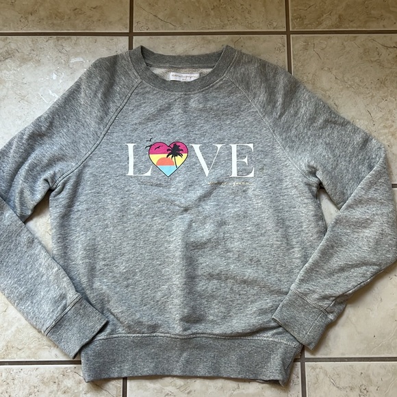 Spiritual Gangster "Love" Heather Gray 100% Cotton Sweatshirt - Picture 6 of 6